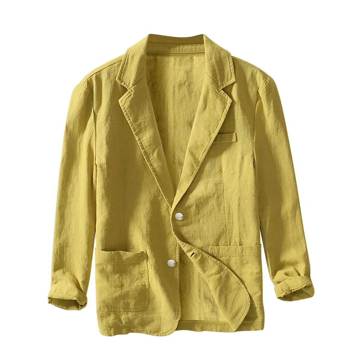 Giacca in Lino, da Uomo, Estiva, Leggera, Blazer, per Il Tempo Libero, con Due Bottoni, Leggera, Sportiva, per Il Tempo Libero,Estivi Uomo Leggera