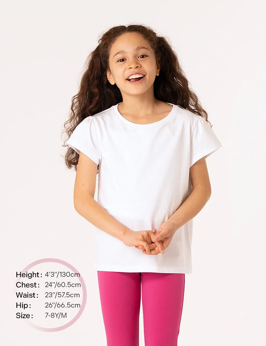 LAPASA T-Shirt 100% Cotone Bambina 4 Pezzi T-Shirt a Manica Corta o 2 Pezzi Lunga Abitino K01 G20