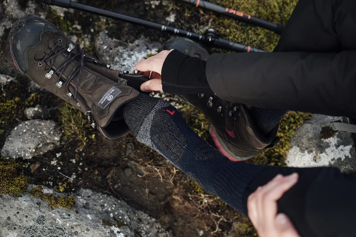FALKE donna TK1 calzini da escursionismo imbottitura spessa anti-vesciche calze da trekking calde spesse termiche traspiranti asciugatura rapida termoregolanti antiodore lana filo funzionale 1 paio