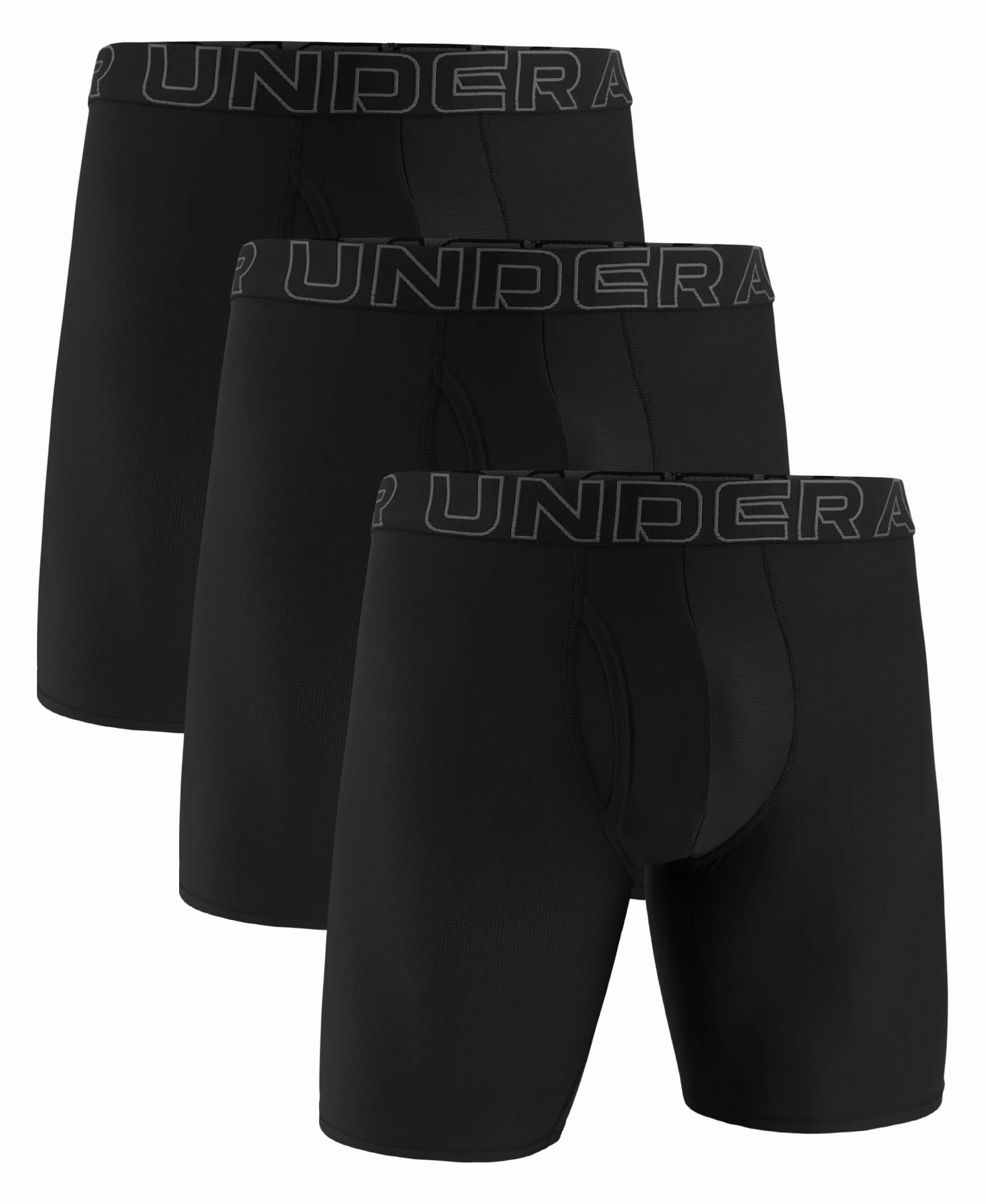 Under Armour Confezione Multipla di Boxer Performance Tech in Rete, Interno Gamba 22,9 Cm, Comfort per Tutto Il Giorno Boxer Uomo (Pacco da 3)