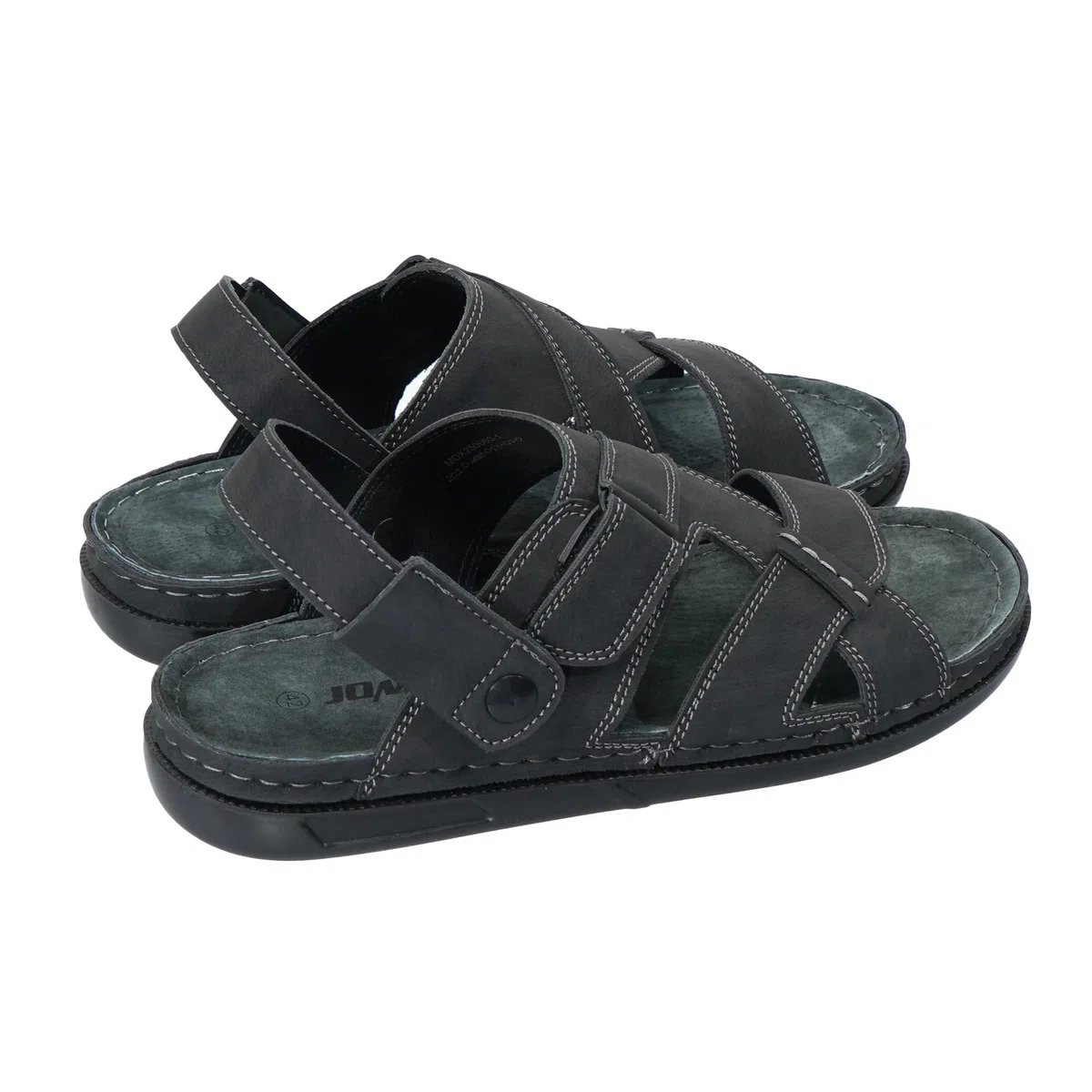 JOMIX Sandali Uomo in Pelle con Strappo Regolabile, Sandali Sportivi Ortopediche Comodi Suola Antiscivolo per Estivo, Casual e Outdoor MOX250660