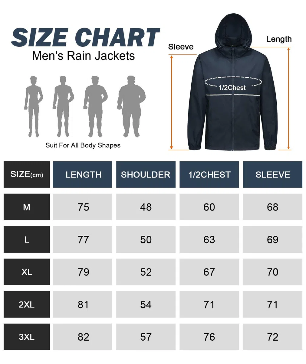 SPEEDRUN Rain Jacket Uomo Antivento Uomo Antipioggia Ripiegabile Giacca Antipioggia Impermeabile Tascabile Waterproof Jacket Man Moto Running Leggera Trekking Ciclismo Sport Outdoor
