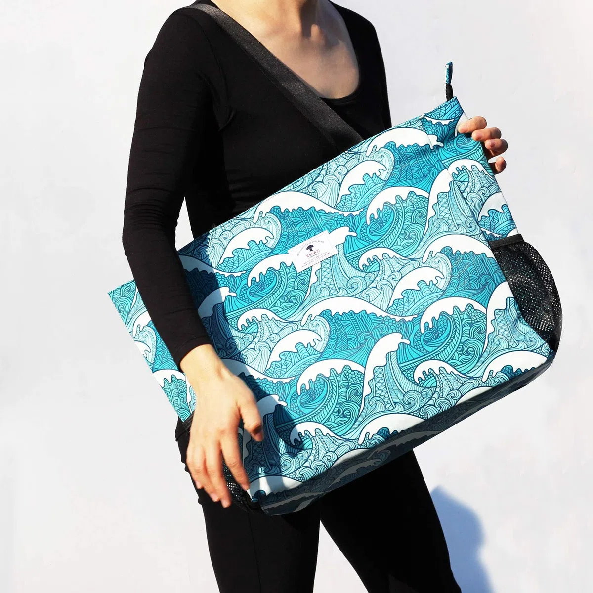 ESVAN Grande borsa da spiaggia resistente all'acqua leggera da 50,8 cm da donna oversize borsa tote per palestra, spiaggia, viaggi, piscina, yoga, infermiere