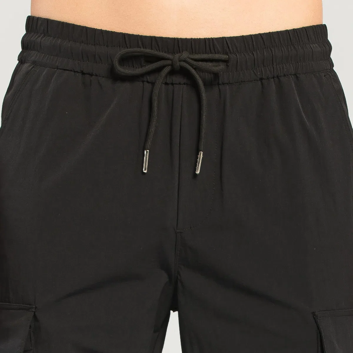 TONY BACKER Pantaloni Cargo da Uomo, Tessuto Leggero Estivo, Vita Elasticizzata con Lacci 2223