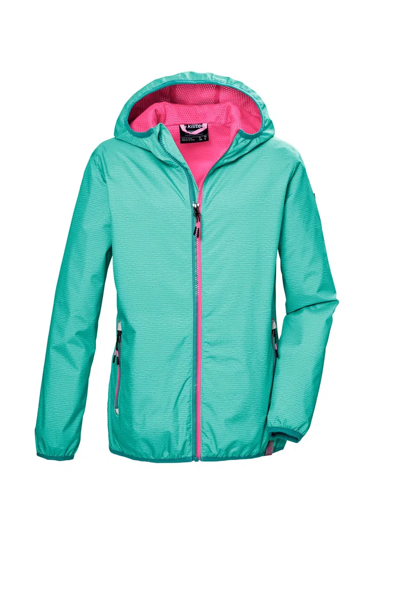 Killtec Kos 138 Grls Jckt Giacca funzionale/antipioggia con cappuccio Bambine e ragazze