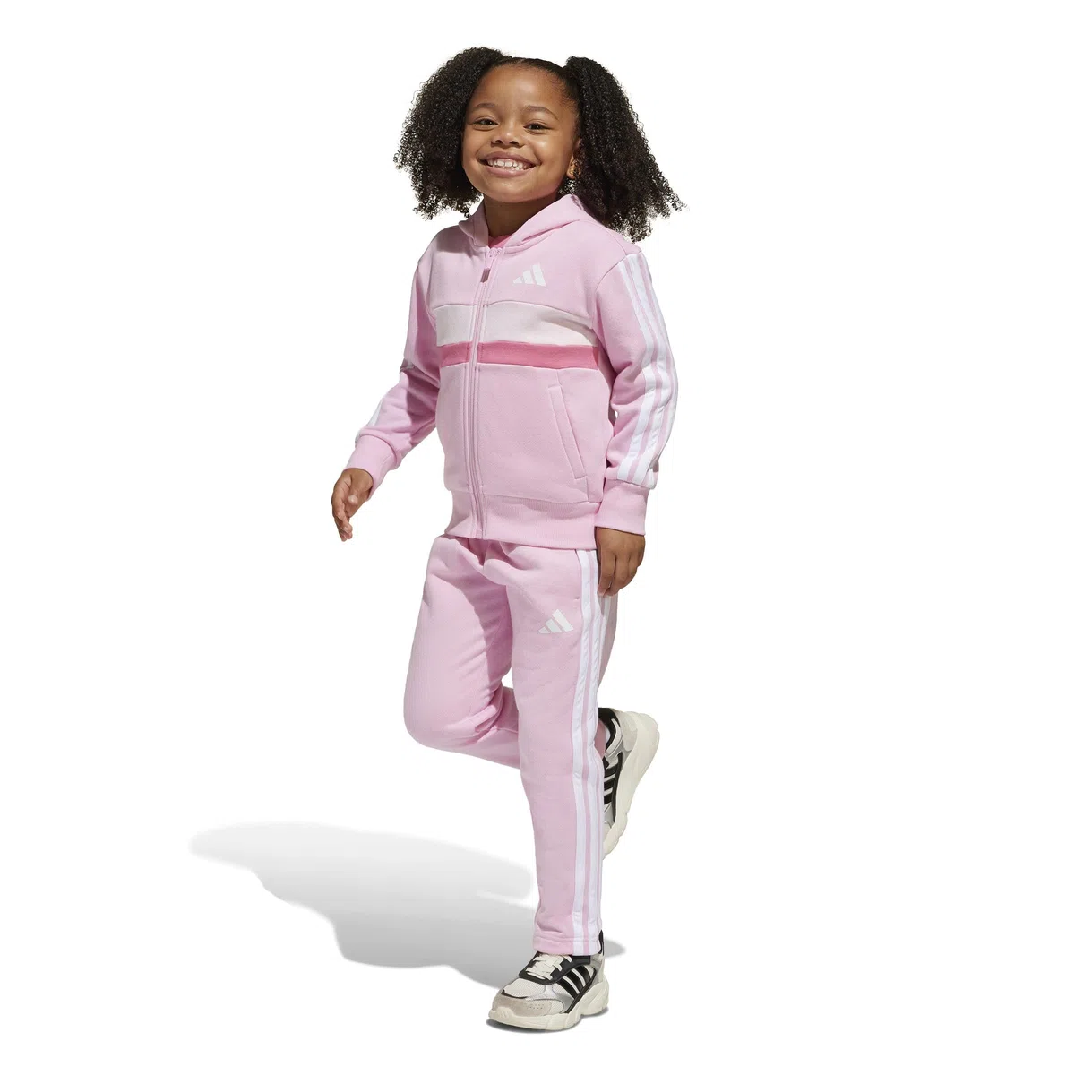 adidas Unisex - Bambini e ragazzi SEASONAL ESSENTIALS TIBERIO 3 STRIPES FLEECE TRACKSUIT