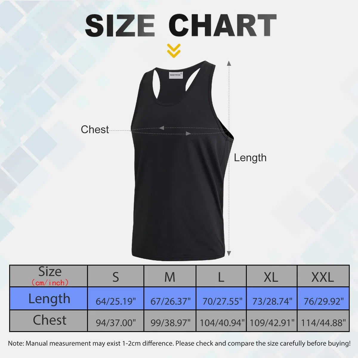 MEETWEE Canotta Uomo, Sportiva Canottiera Gym Tank Top Palestra Canotte Maglie Senza Maniche T Shirt da Bodybuilding Corsa Fitness
