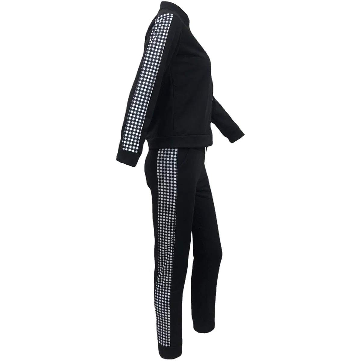 amropi Donna Tuta Sportiva Set Leopardato Maniche Lunghe Felpa con Cappuccio e Jogging Pantaloni