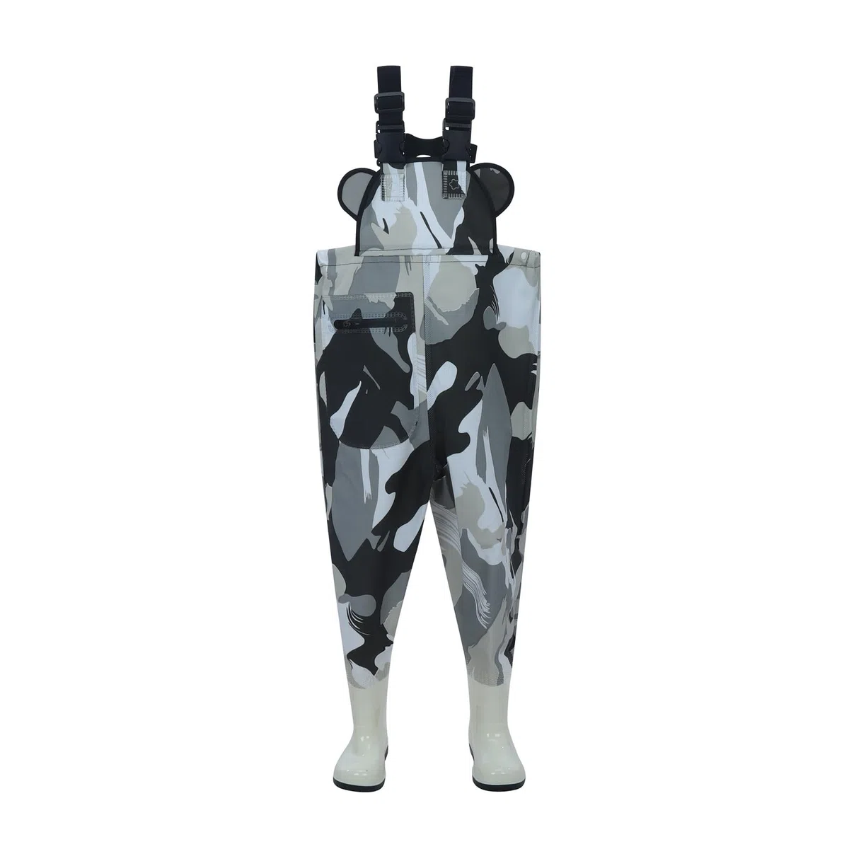 Stivaletti impermeabili per bambini, con stivali, pantaloni da pesca con tracolla regolabile, antiscivolo, in gomma, per bambini e bambine