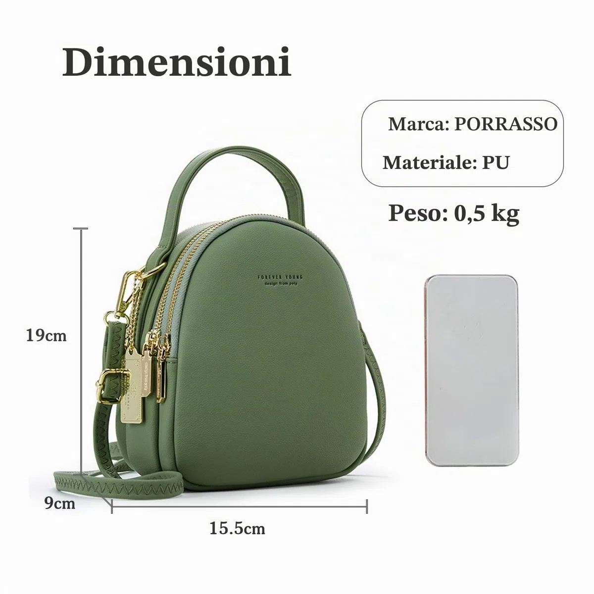Mini Zaino Donna Moda Borsa A Mano Ragazza Impermeabile Borse A Tracolla con Foro Auricolare Pelle Daypack Viaggio Datazione Piccolo Zaino
