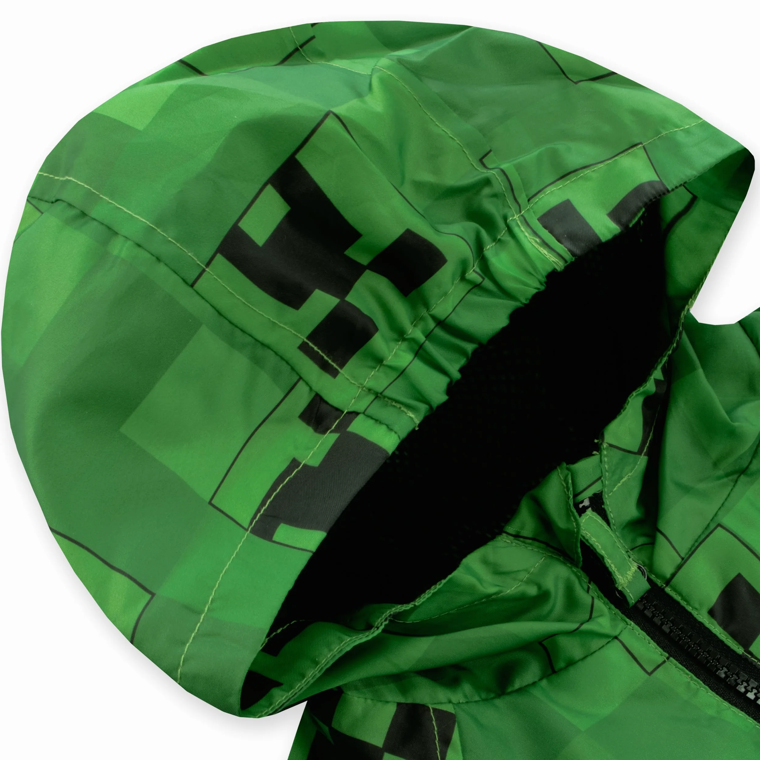 MINECRAFT Impermeabile Giacca Ragazzi, Impermeabile Bambino Creeper, Cappotto Bambino Gaming