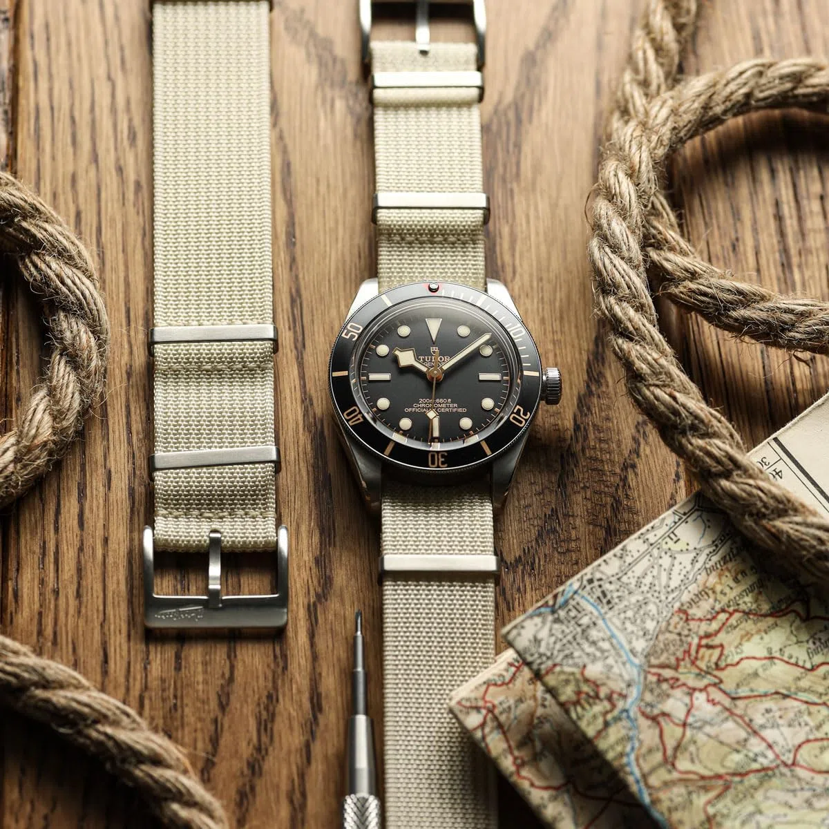 WatchGecko Ridge Military Nylon Watch Strap