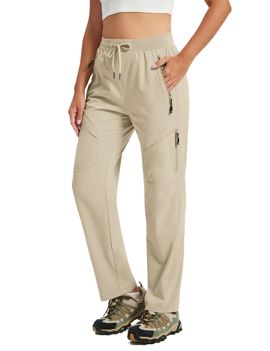 AIRIKE Pantaloni Trekking Donna Pantaloni da Escursionismo Donna Cargo Traspiranti Pantaloni da Montagna UPF 50+ con Cerniera per attività All'aperto