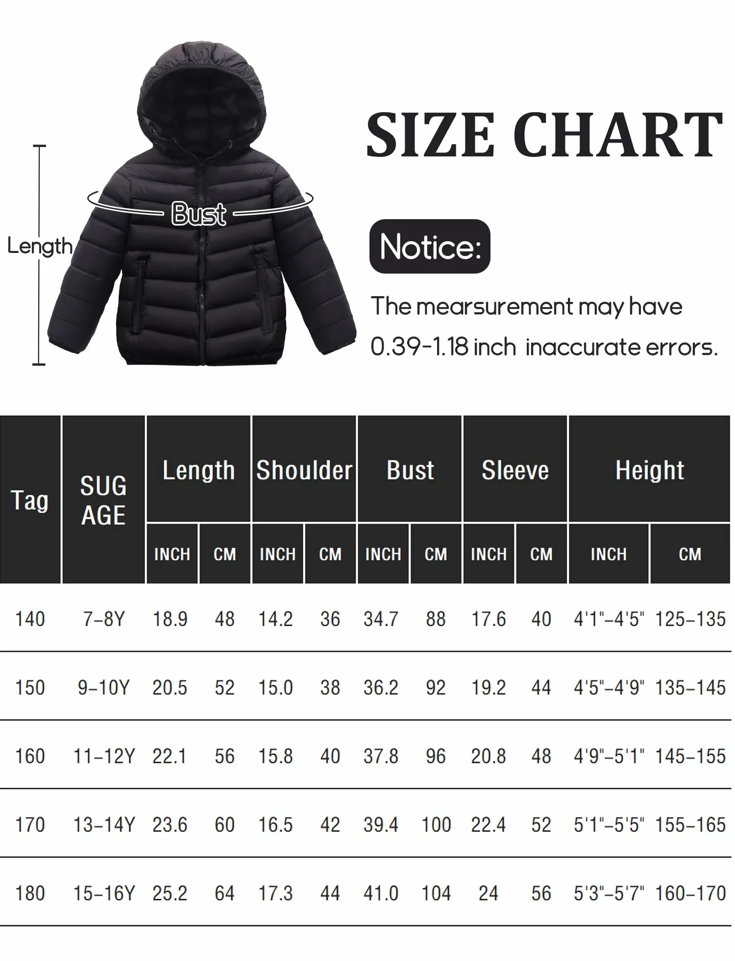 SEAUR Giacca Invernale Ragazzo Cappotto Antivento Piumino Imbottito Ragazzo Giacca con Cappuccio Leggero Caldo 7-16 anni