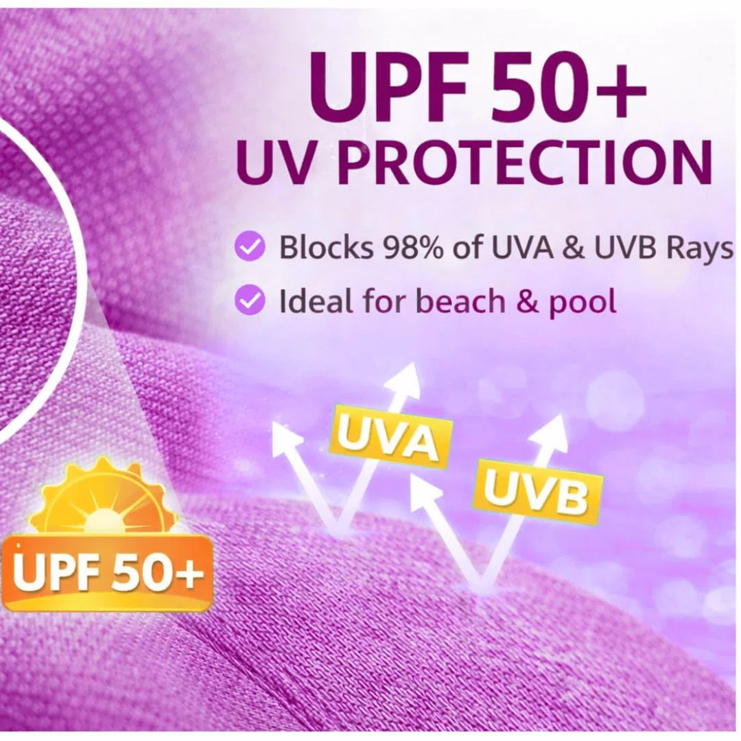 Rash guard e pantaloncini da nuoto per ragazze, protezione solare UV, UPF 50+, taglie 3-4/5-6/7-8/9-10/11-12/13-14 anni