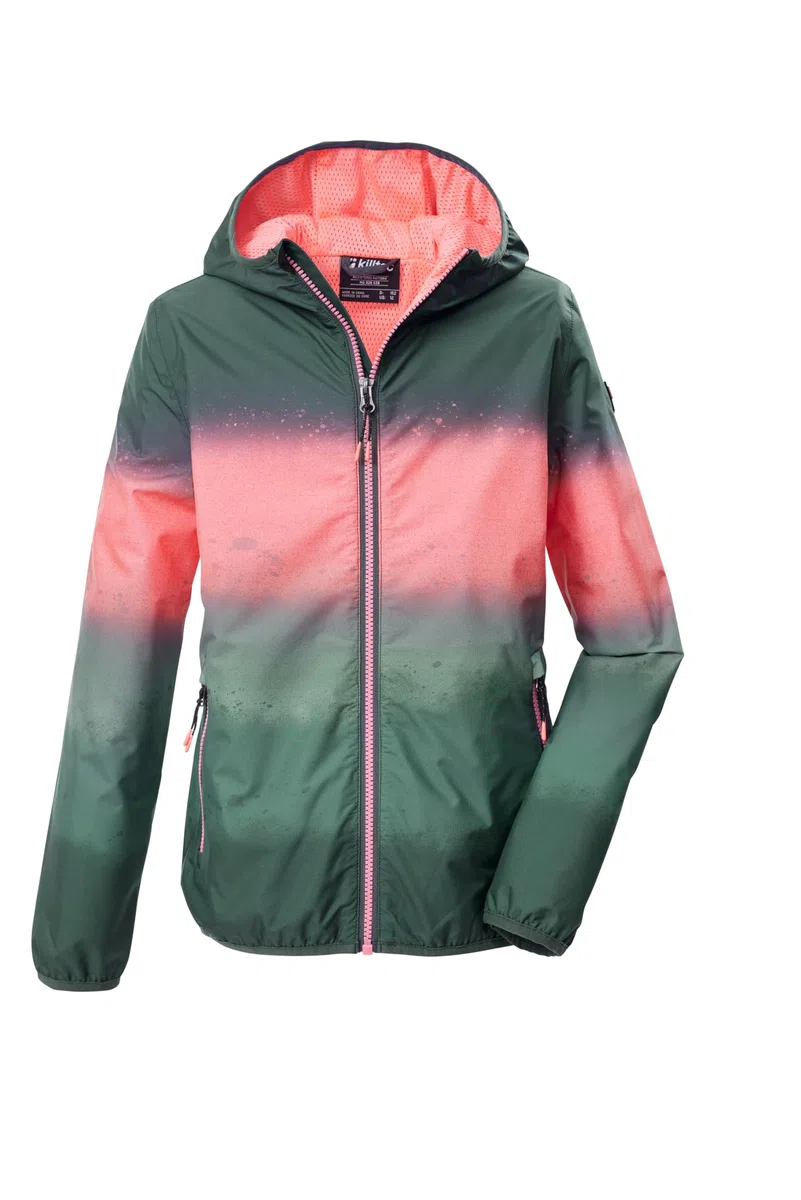 Killtec Kos 155 Grls Jckt Giacca funzionale/giacca antipioggia impermeabile con cappuccio Bambine e ragazze