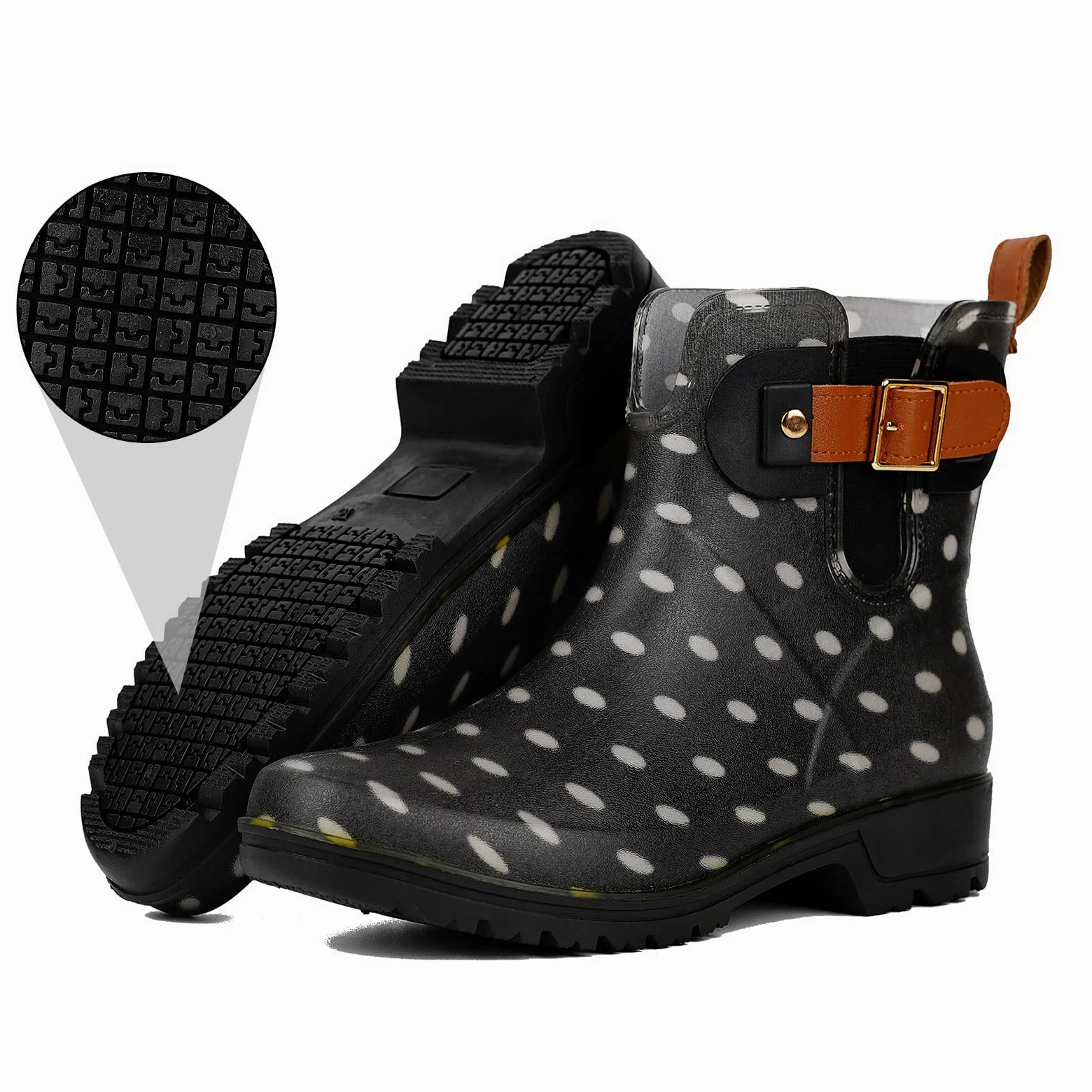 Geweo Stivali Di Gomma Donna Chelsea Uomo Impermeabile Antivento in Nero Marrone Grigio Rosso Bianco Taglia 35-43