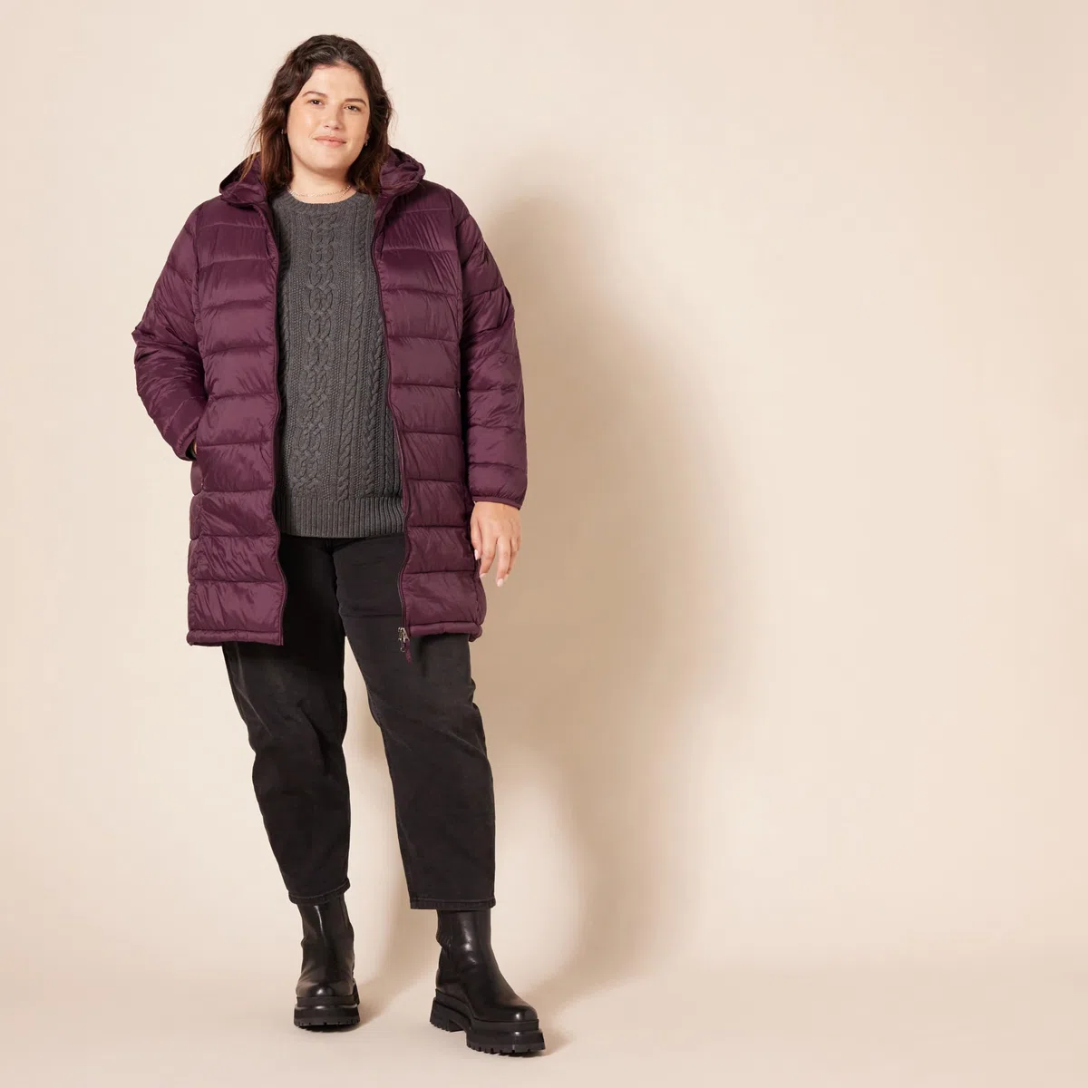 Amazon Essentials Donna Chaqueta Acolchada con Capucha, Ligera e Impermeable (Disponible en Tallas Grandes)