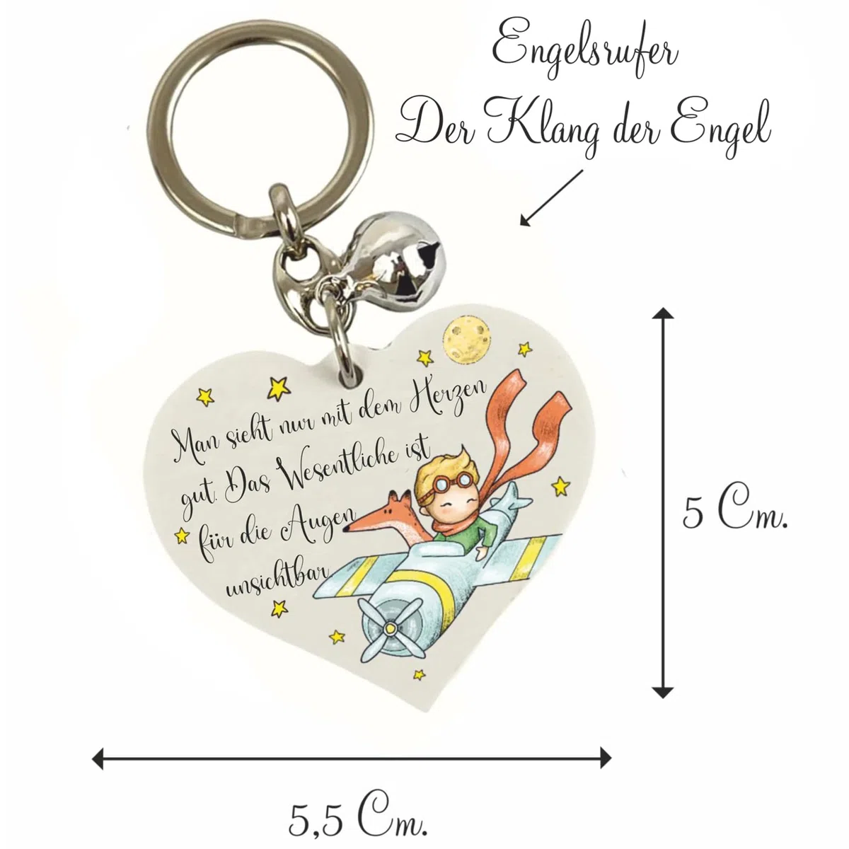 Regalami 16 Glücksbringer-Schlüsselanhänger mit Glöckchen – Perfekt als Geschenk oder Gastgeschenk zum Kleinen Prinzen
