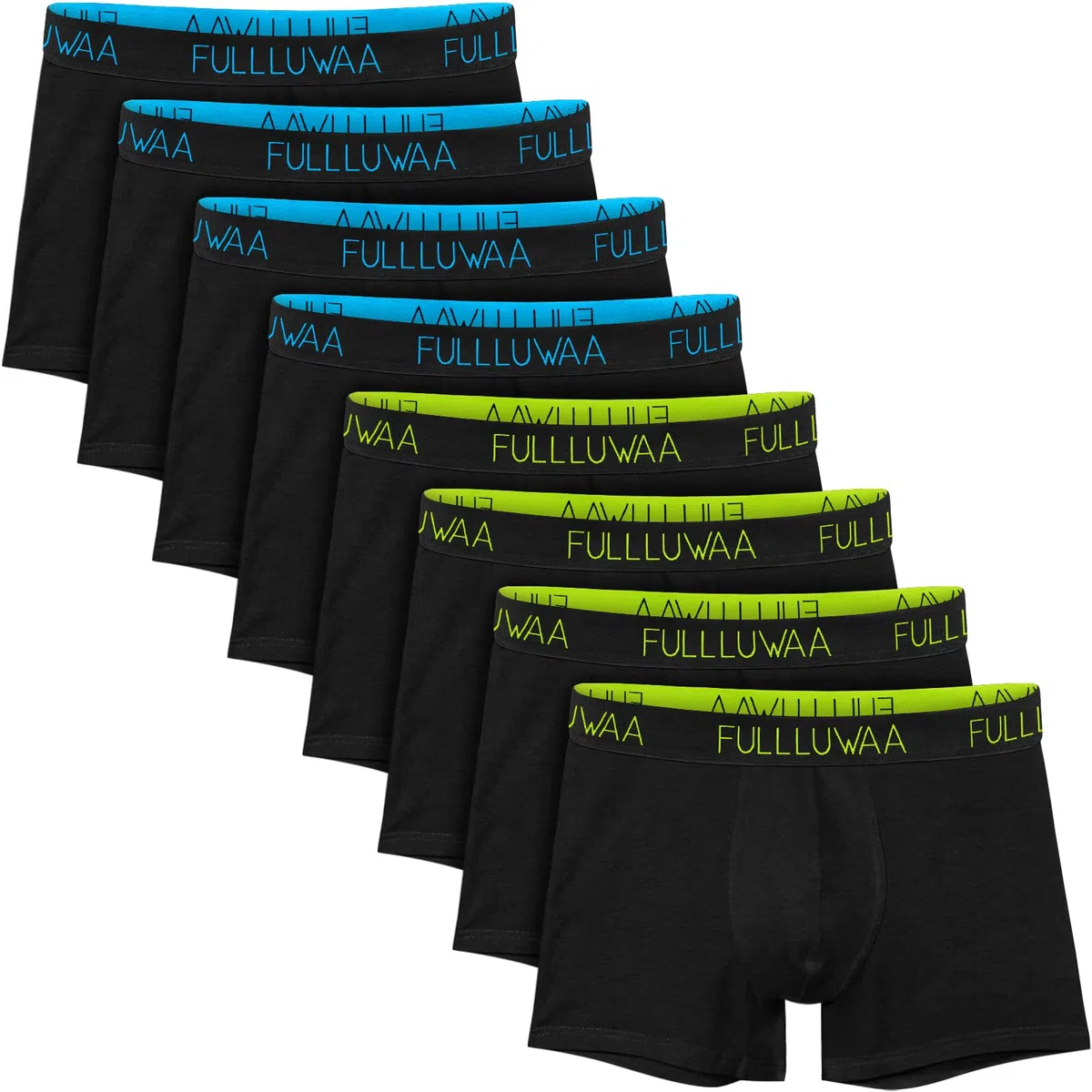 Fullluwaa Boxer Uomo (Pacco da 8) Mutande Uomo Cotone, Aderenti e Confortevoli, Elasticizzato