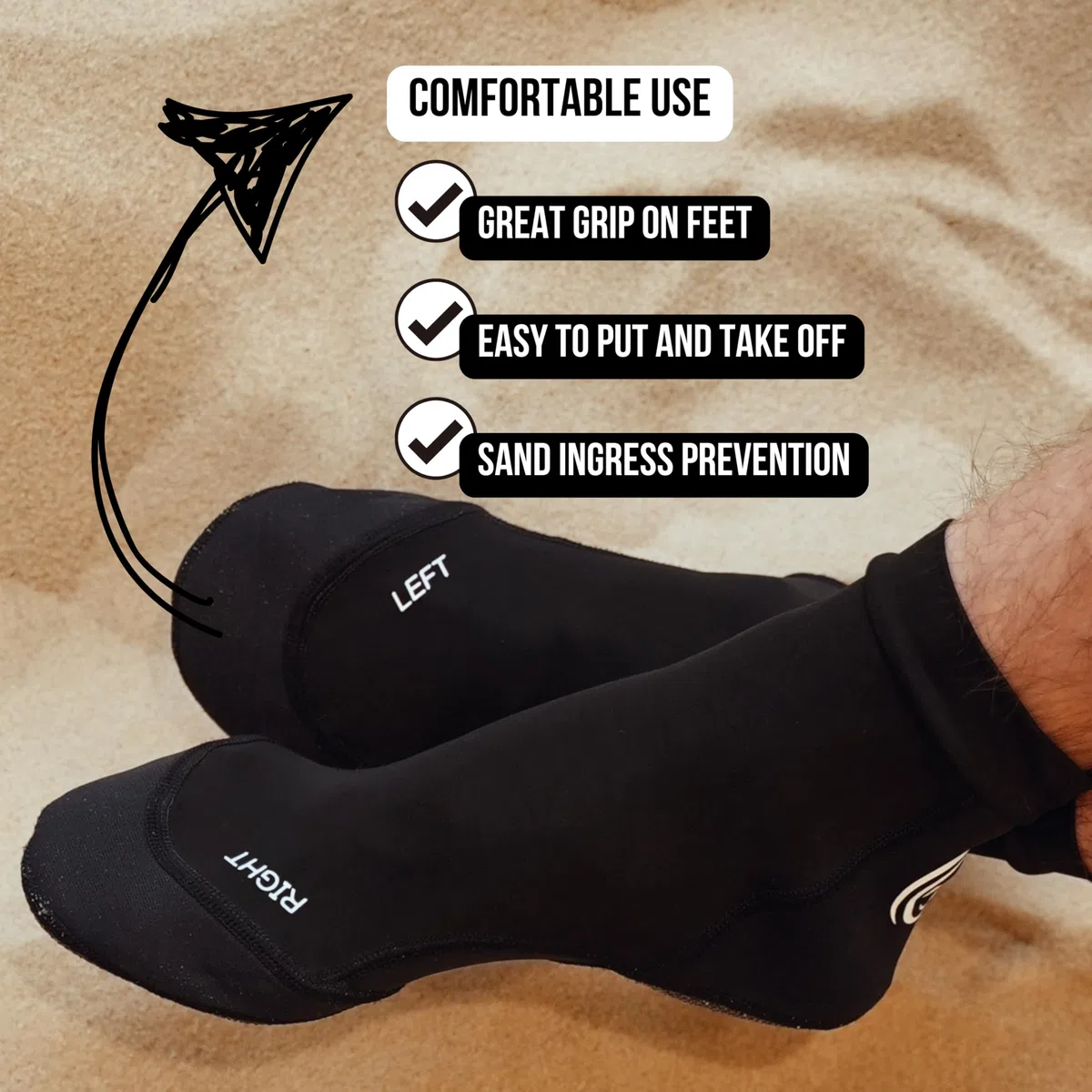 Beachsocks - Calzini da spiaggia dal design professionale per sport in spiaggia - beach volley, calcio, tennis