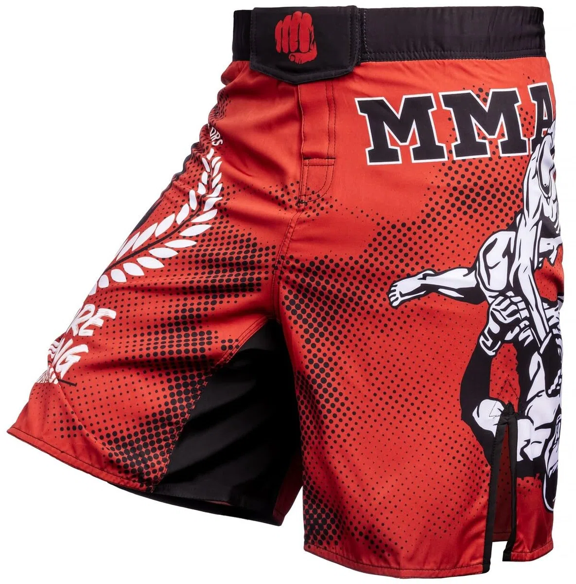 Hardcore Training Fighters Club Fight Shorts Uomo Pantaloncini da Combattimento Arti Marziali MMA BJJ Boxe Muay Thai Grappling Fitness No Gi