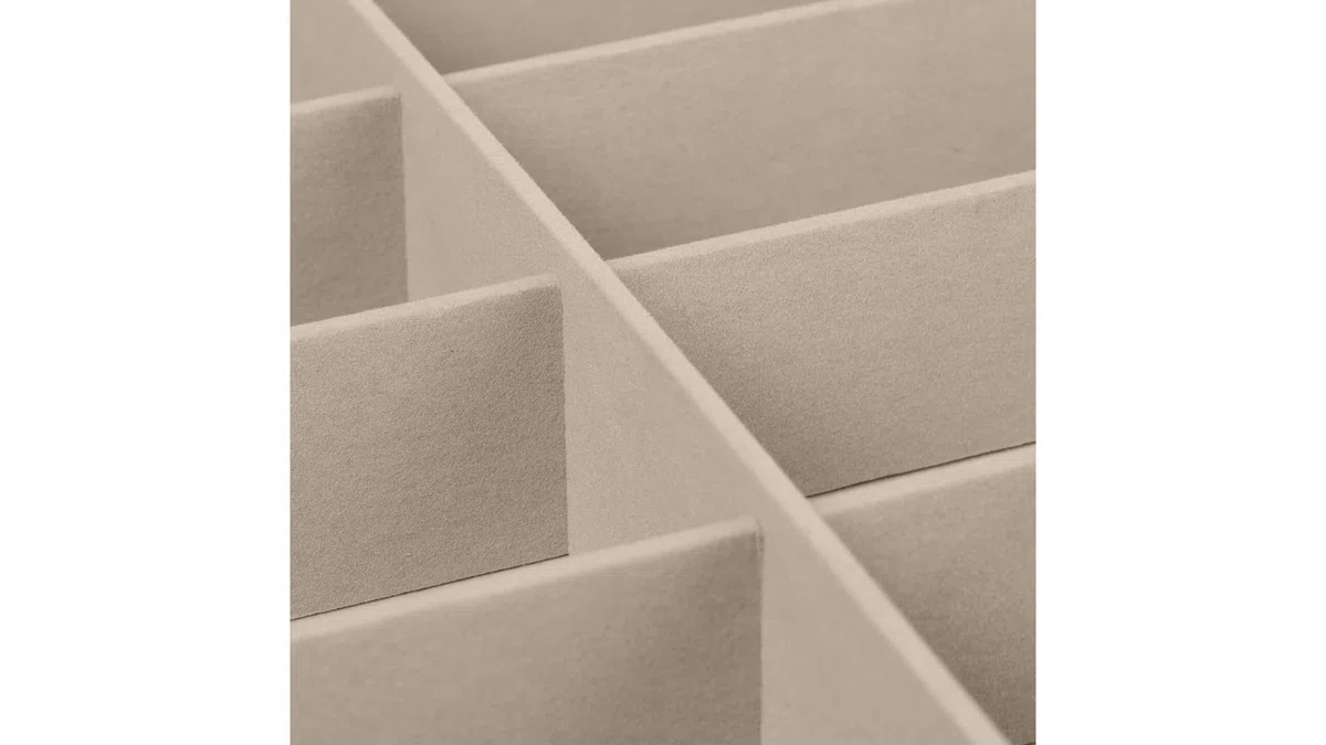 Relaxdays Porta Occhiali Multiplo, Scatola per 12 Paia, Espositore con Cassetti, HLP 15,5 x 33,5 x 19,5 cm, Bianco