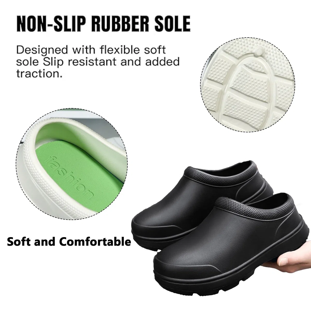 Scarpe da Cuoco for Uomo e Donna, Scarpe da Cucina Antiscivolo Resistenti all'olio, Zoccoli da Lavoro Impermeabili for ristoranti e Catering - Scarpe Antinfortunistiche comode