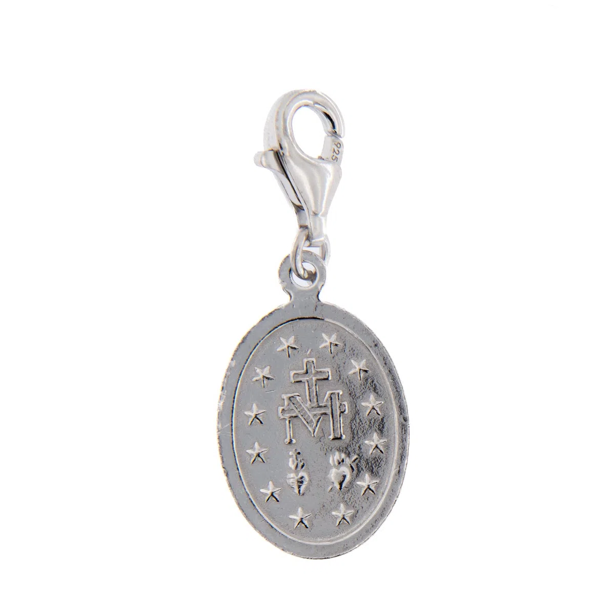 SHALOM - Ciondolo Medaglia Miracolosa In Argento 925. Dimensioni 1,5x1,1 Cm