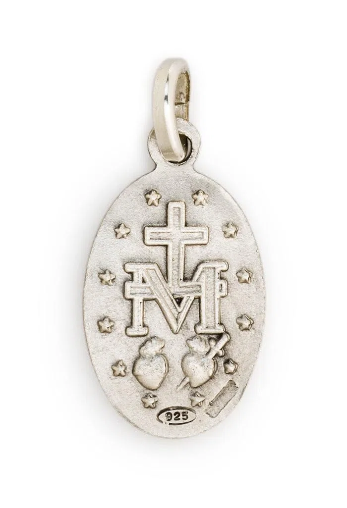 SHALOM - Medaglia Miracolosa In argento 925. Altezza 1,2 Cm