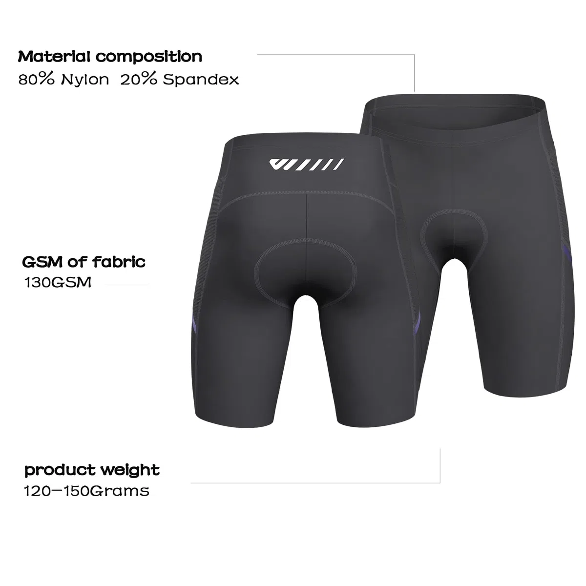 Lo.gas Pantaloncini Ciclismo Uomo Imbottiti Traspiranti Asciugatura Rapida Ideale per Estate Allenamento Strada MTB