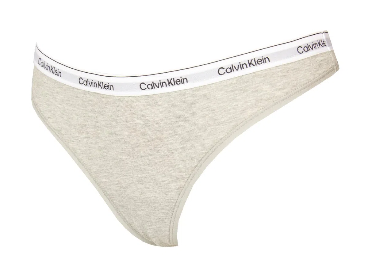 Calvin Klein Perizoma Donna CK Confezione 3 Capi Thong Elastico a Vista Cotone Elasticizzato Articolo QD5209E