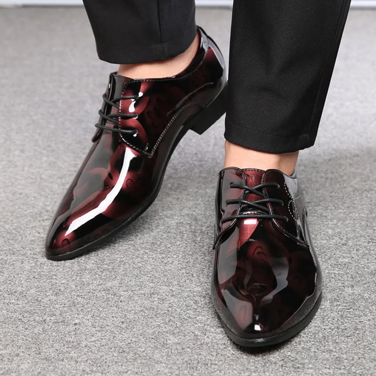 Scarpe Oxford da uomo, in pelle, con lacci, da sposa, da lavoro, da ufficio, 39-48