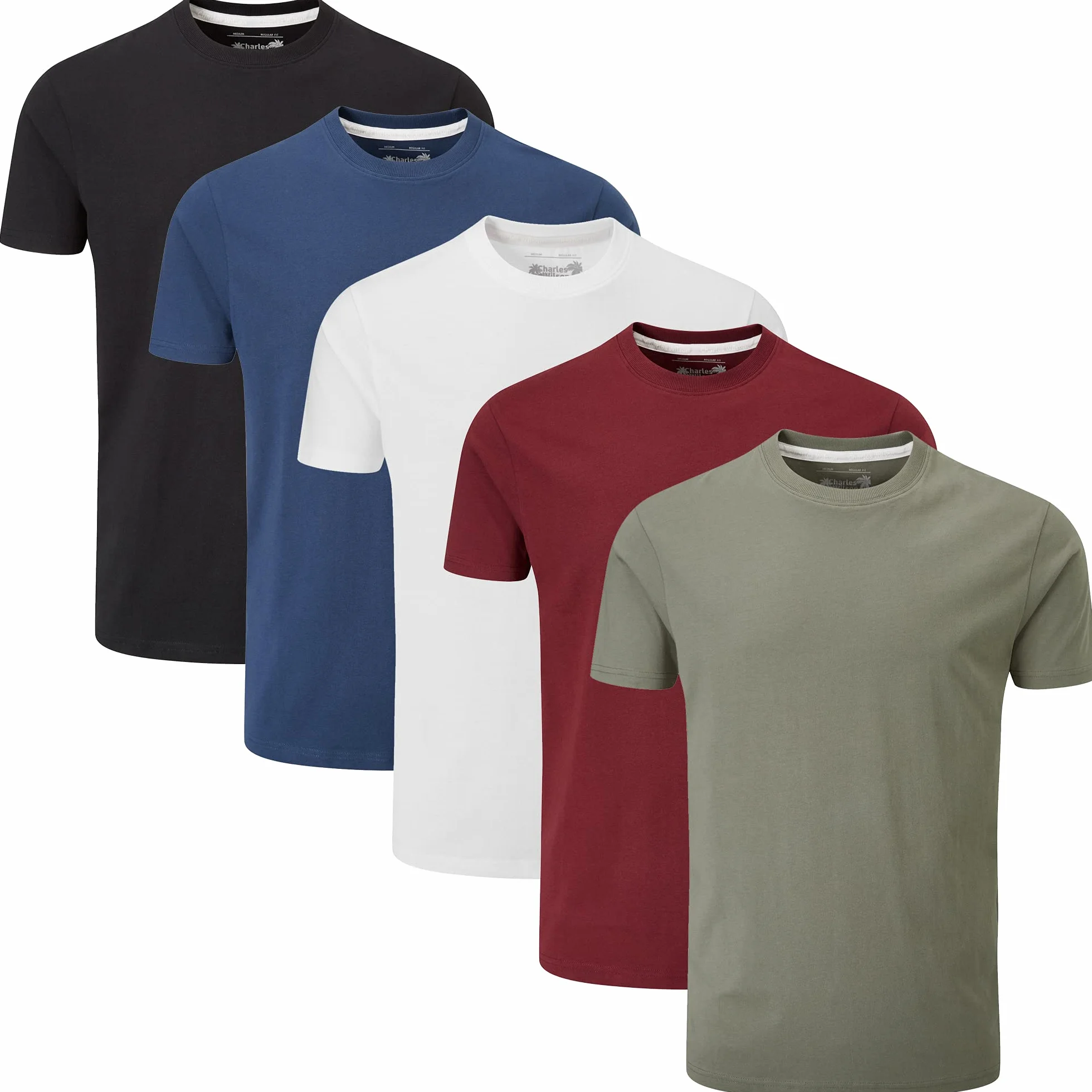 Charles Wilson Confezione da 5 T-Shirt Girocollo Semplice