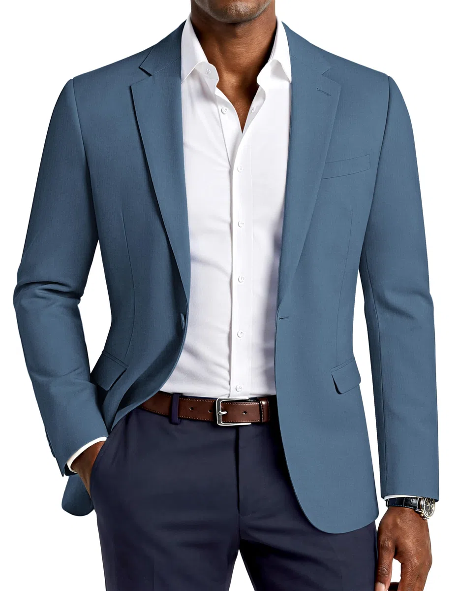 PJ PAUL JONES Cappotto sportivo leggero da uomo, casual, con un bottone, giacca sportiva traspirante