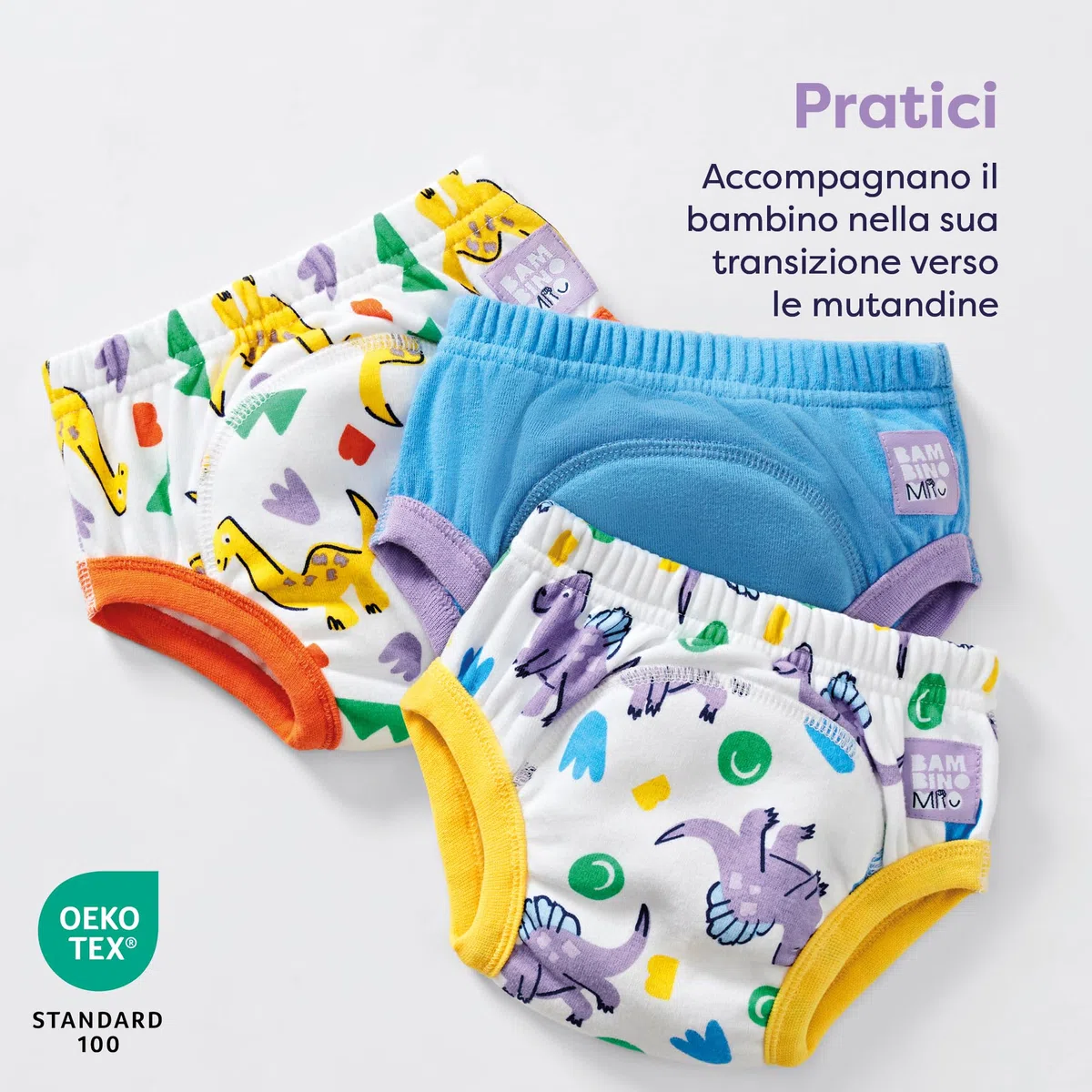 Bambino Mio, Mutandina Allenatrice, Lavabile Ecologica Mutandina Per Bambini - confezione da 3