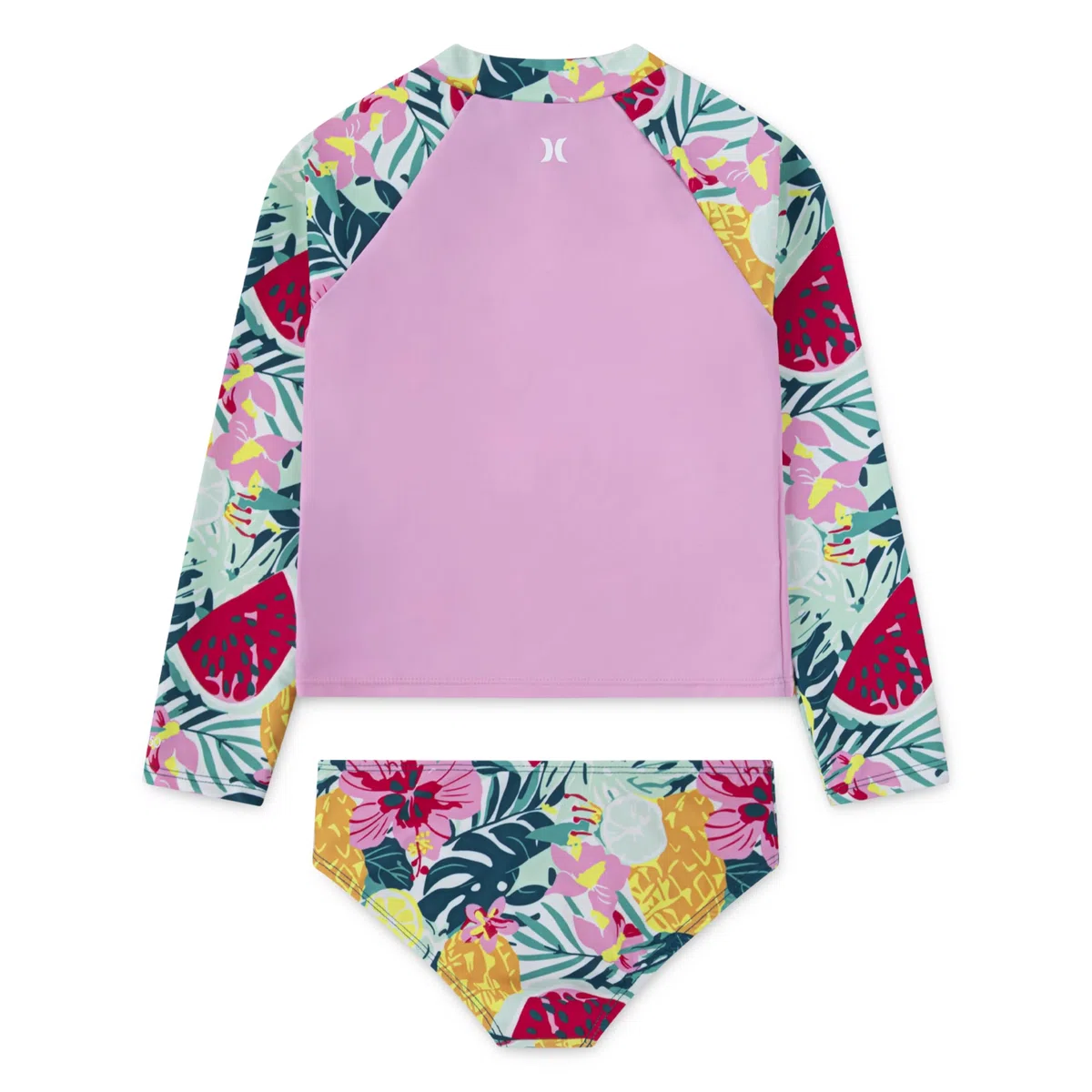 Hurley Long Sleeve Rash Guard 2-Piece Swimsuit Set di Rash Guard Bambine e Ragazze (Pacco da 2)