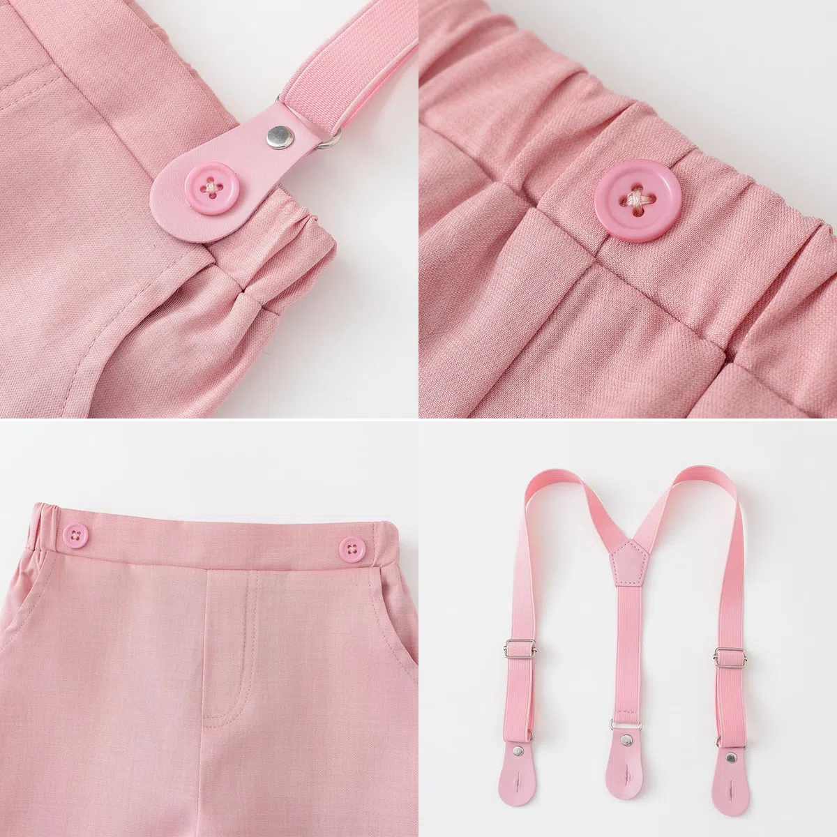 Bambino Ragazzo Abito Formale Set Gentiluomo Abiti Camicia a Manica Lunga con Papillon Bretella Pantaloni Ragazzi Abiti da Sposa
