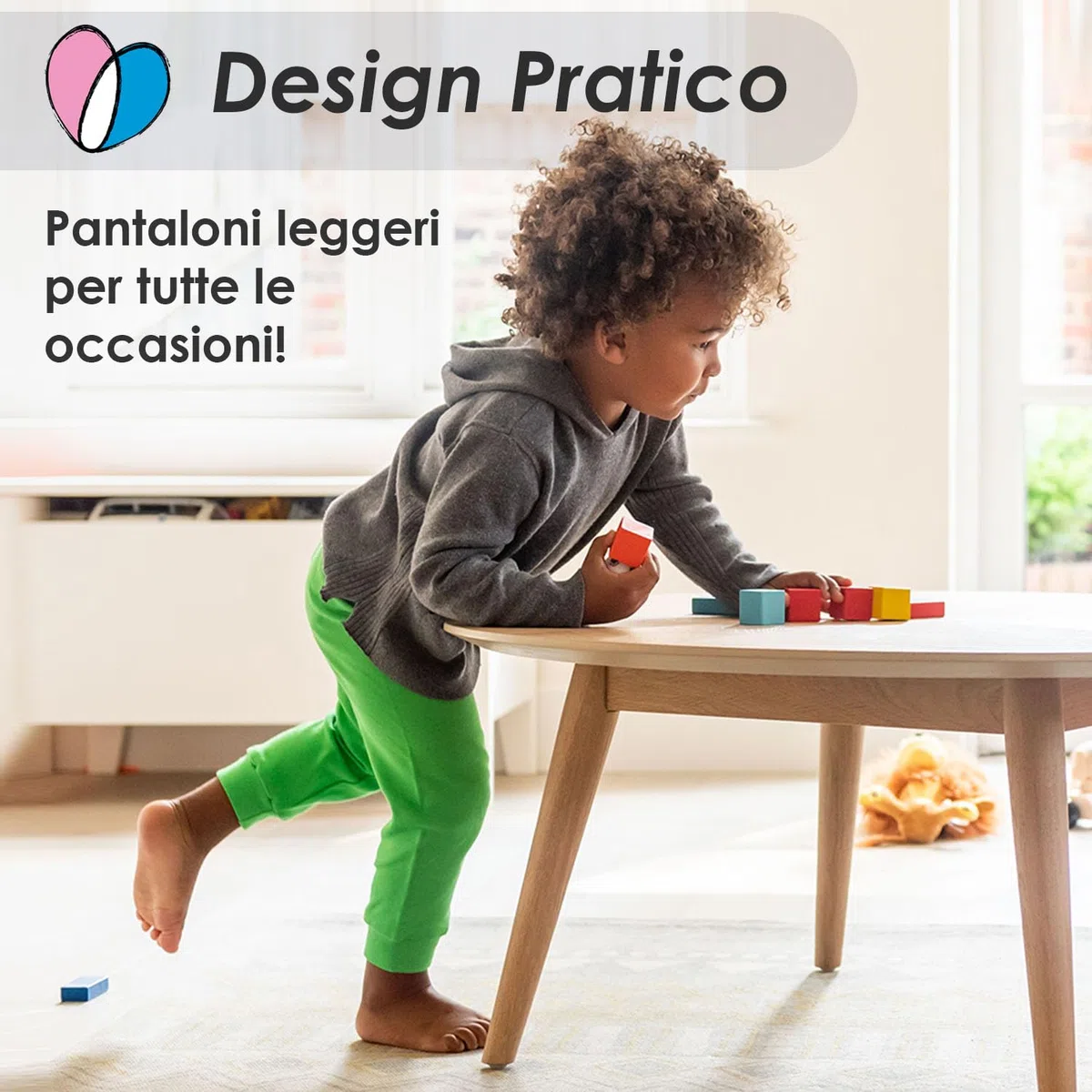 Lovjoy Pantaloni Jogger da Bambini – Pacco da 3 o 4 Colori - 1-4 Anni - qualità, Comfort, 100% Cotone con Elastico e Coulisse Regolabile