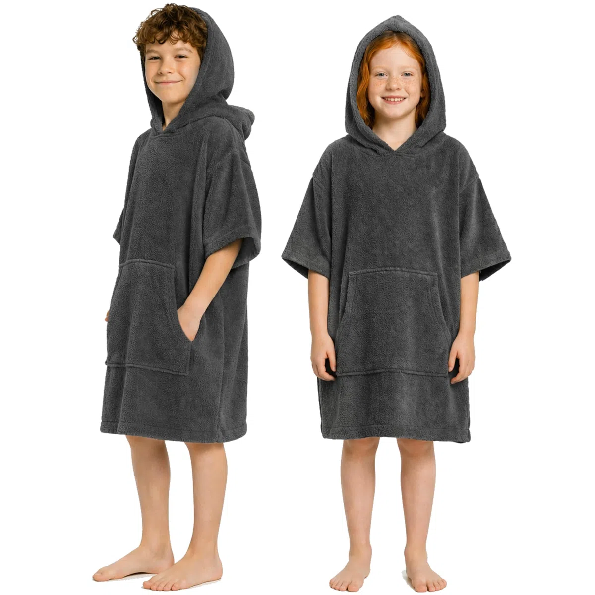 Poncho da bagno in spugna per bambini ragazzi – Ragazze Surf Poncho 100% cotone poncho asciugamano con cappuccio poncho da surf accappatoio