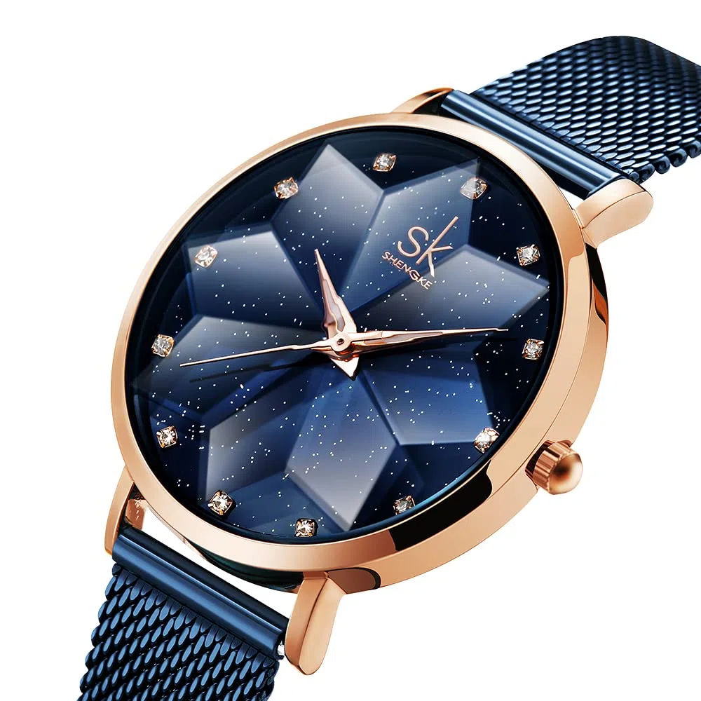 SHENGKE Ladies Orologio da polso creativo da donna, marca di orologi di lusso, orologio da donna, abito in maglia