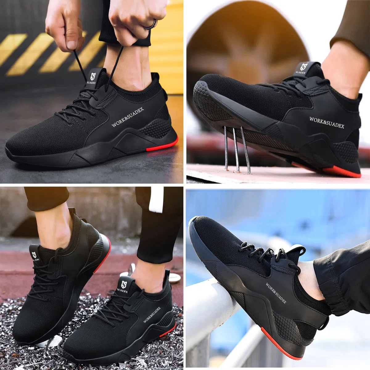 SUADEX Scarpe Antinfortunistiche Uomo Donna Scarpe da Lavoroleggere Alte Comode Scarpe Sicurezza