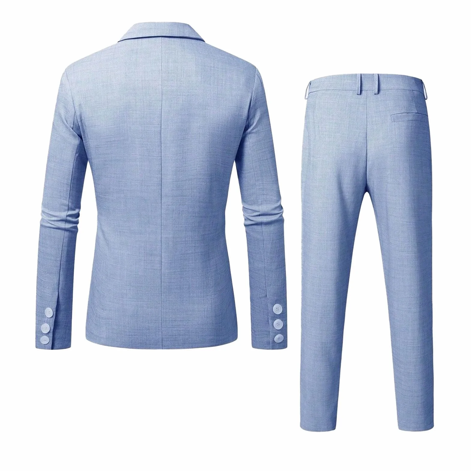 Abito da Uomo 2026 2 Pezzi Abito da Lavoro Monopetto e Pantaloni a Maniche Lunghe in Tinta Unita Business Completo alla Moda Smoking Giacche con Un Bottone per Lo Sposo Cerimonia Matrimoni