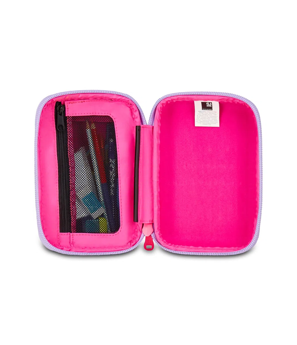 SJ GANG STYLE JAM GANG Astuccio Scuola Speed Pad + Cat&Air, Rosa, Portapenne Mono Scomparto con Plance Amovibili, Completo Di Penne, Matite, Colori, Accessori Zaino, Scuola Elementare, Bambina