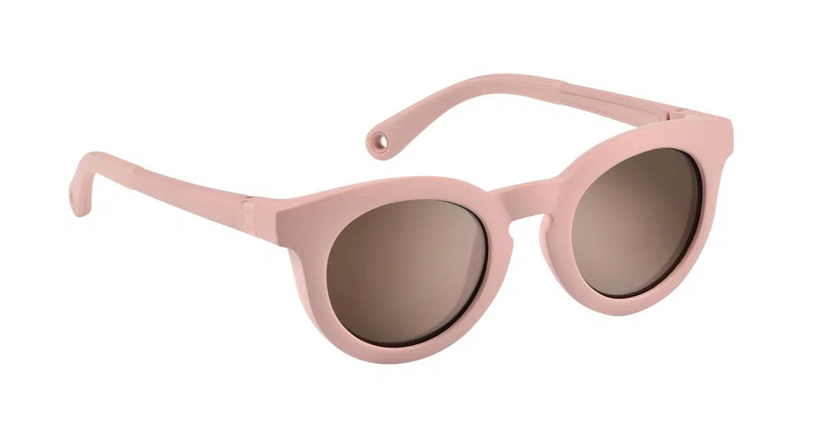 BÉABA, Occhiali Da Sole Per Bambini 2-4 Anni, Protezione 100% UV - CAT 3, Protezione Laterale, Comfort Ottimale, Aste Regolabili A 360°, Adattabili Alla Vista, Collezione Retro, Dusty Rose