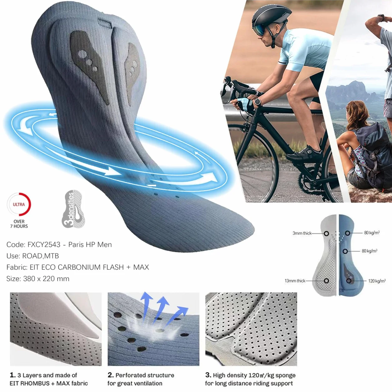 Tuta da Triathlon a Senza Maniche da Uomo, MTB Body Trisuit Cycling Skinsuit with Imbottito Professionale da Competizione per Nuoto/Corsa/Ciclismo,Monopezzo
