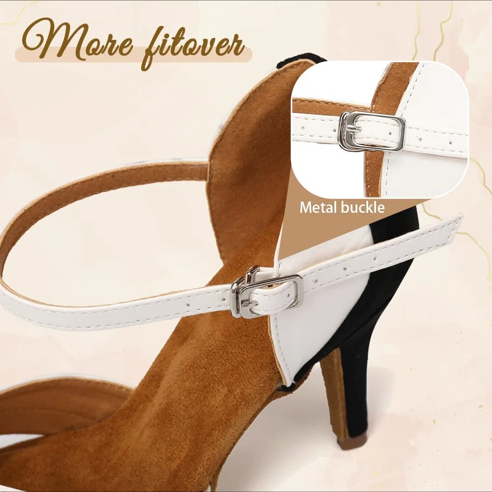 Scarpe da Ballo Latino Americano Donna Professionali Tacco 8.5 cm Scarpe da Ballo Donna Salsa