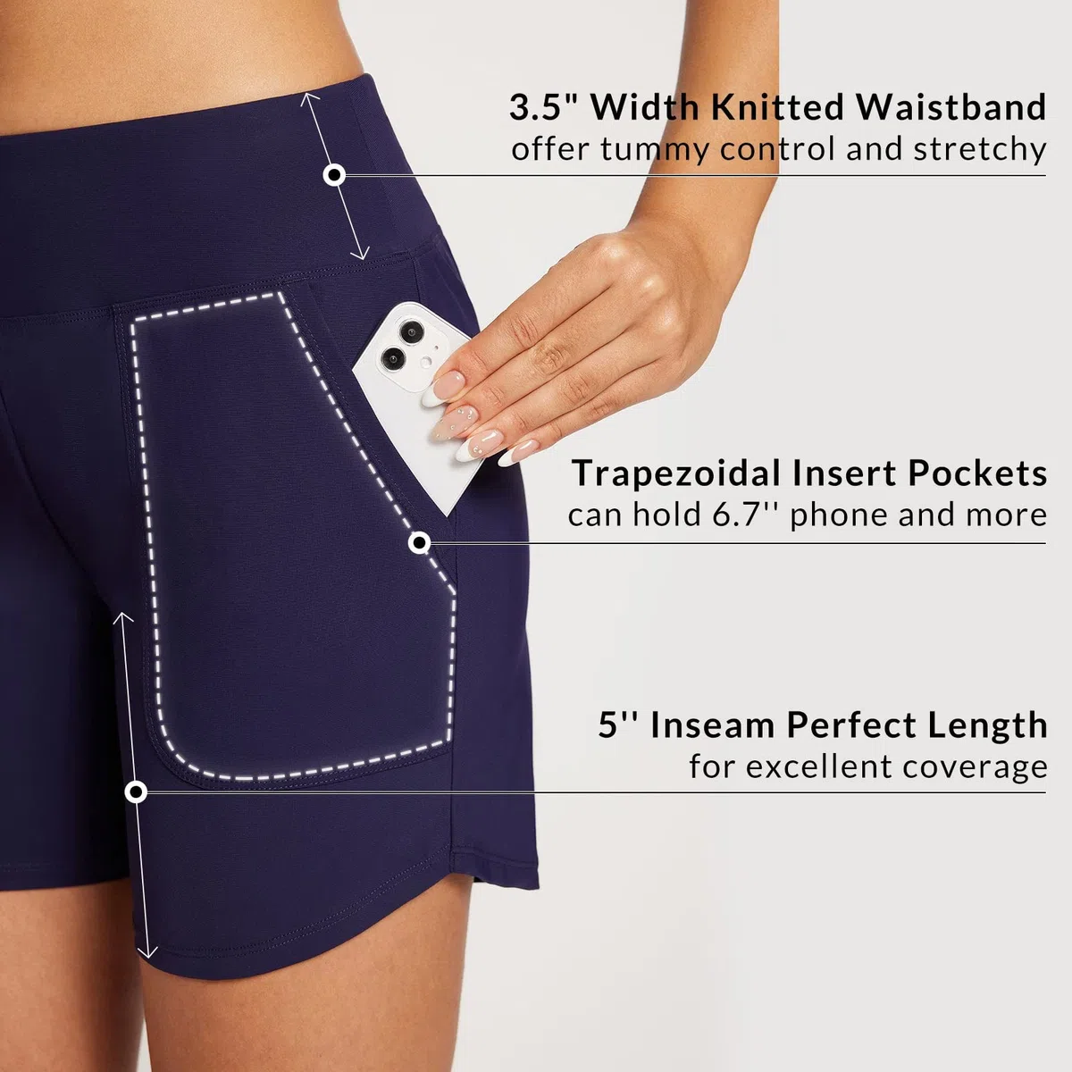 baleaf Pantaloncini da Bagno Donna con Fodera Costume da Nuoto Vita Alta Controllo della Pancia Costumi da Bagno Mare Tankini Shorts
