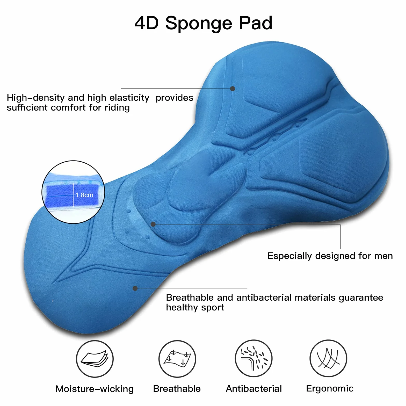NOOYME Pantaloncini da Ciclismo Uomo Pantaloni Ciclismo con 4D Gel Imbottitura Asciugatura Rapida Traspiranti Elastici per MTB Bici Bicicletta Moto