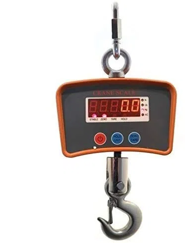 BILANCIA DIGITALE A GANCIO A BATTERIA RICARICABILE PORTATA MAX 500 KG